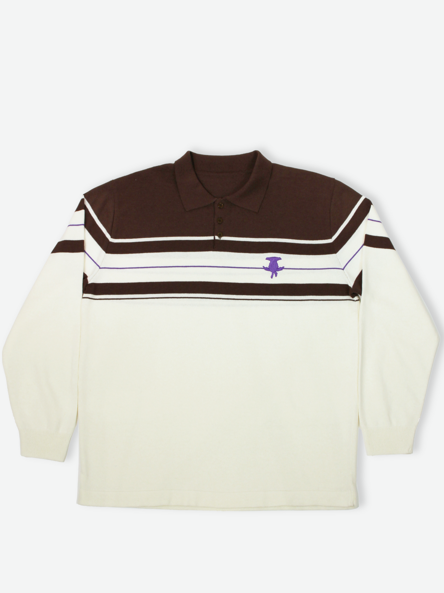 Oversized Striped Polo Creamy