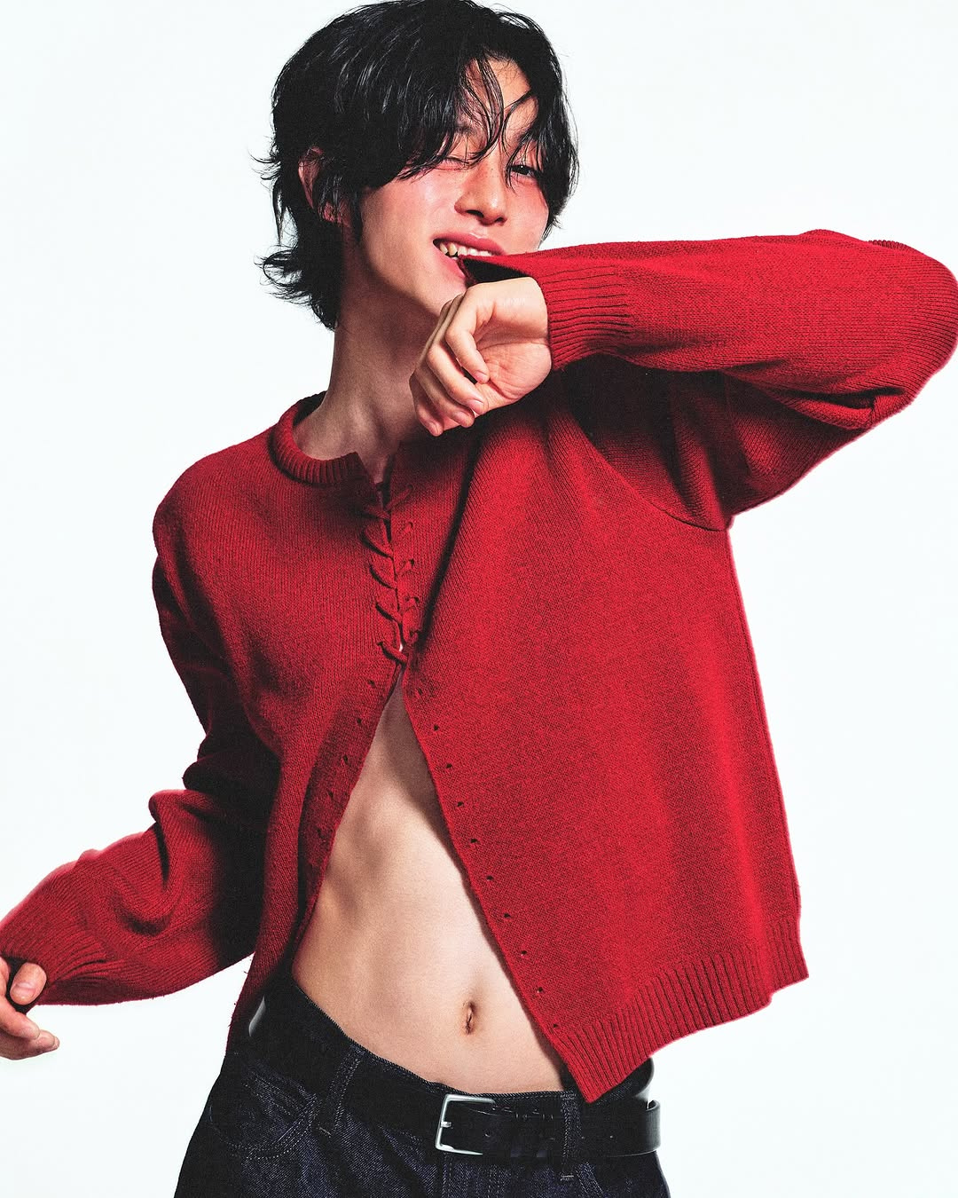 VIPER CARDIGAN Cherry Red